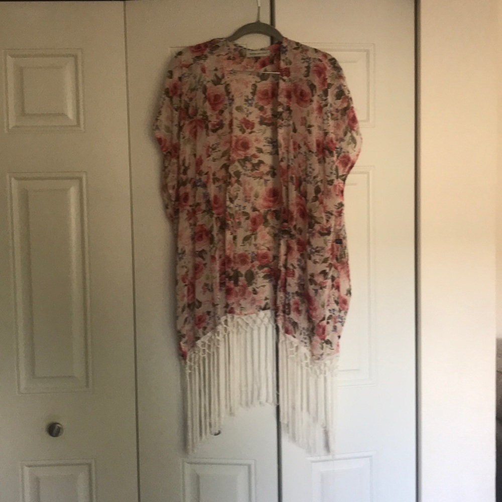 Floral bohemian kimono